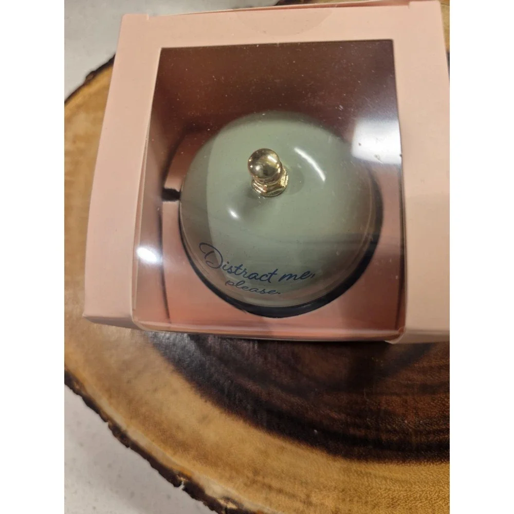 Carven‎ Novelty Blue Metal Desk Bell Glossy Finish Boxed 